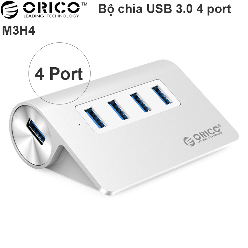 Bộ chia 4 cổng USB 3.0 vỏ nhôm Orico M3H4