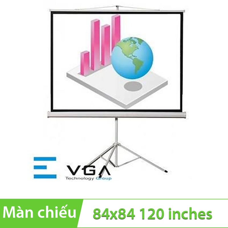 Màn máy chiếu 3 chân 84x84 120'' EVGA T84G