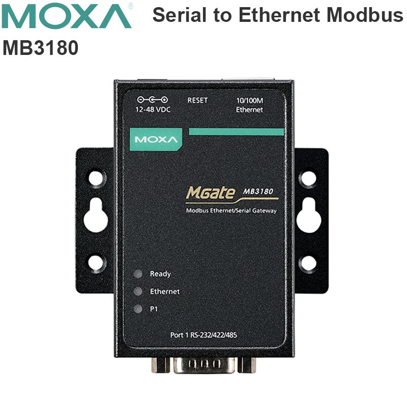 RS232/422/485 to ethernet TCP/IP modbus gateways Moxa MB3180