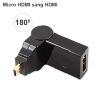 Đầu chuyển đổi Micro HDMI sang HDMI Female bẻ góc 180 độ và 360 độ