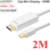 Dây cáp Mini Displayport Macbook Surface Thinkpad X1 Dell XPS sang HDMI TV Máy chiếu 3 mét Ugreen 10419