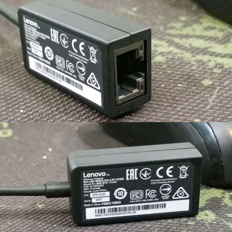  Cạc mạng mini RJ45 LAN gigabit cho Thinkpad X1 X395 X390 X280 T495 T490S 