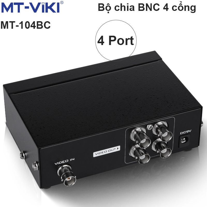  Bộ chia tín hiệu BNC Video 1 ra 4 cổng MT-VIKI MT-104BC 