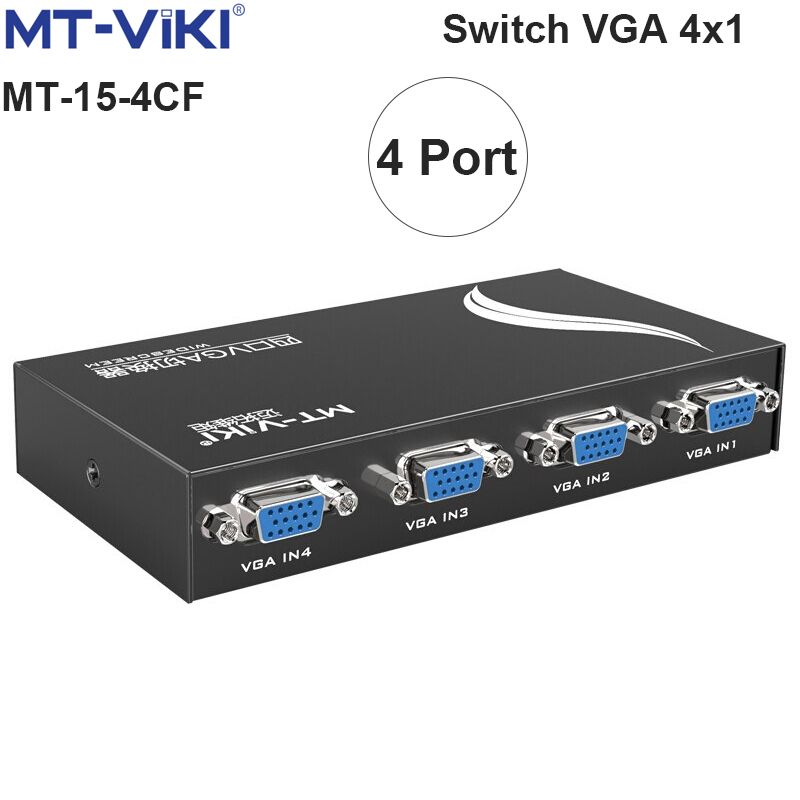  Switch VGA 4 Port - Chuyển mạch 4 CPU ra 1 màn hình MT-VIKI MT-15-4CF 