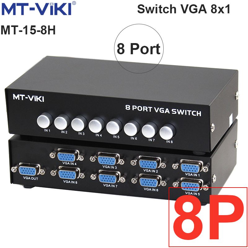  Switch VGA 8 Port - Chuyển mạch 8 CPU ra 1 màn hình MT-VIKI MT-15-8H 