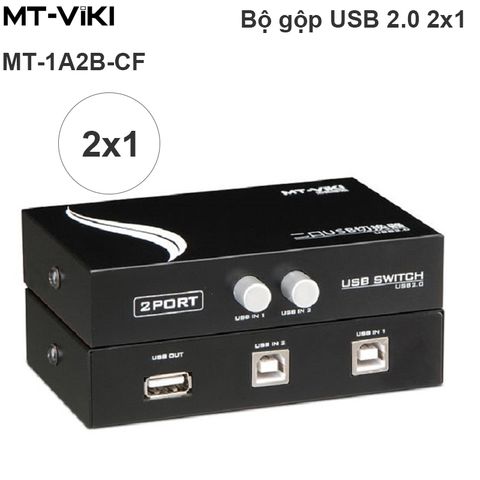 Bộ chia sẻ máy in 1 ra 2 cổng USB chính hãng MT-VIKI MT-1A2B-CF