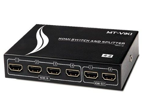  Bộ chia HDMI 4 vào 2 ra  full HD 1080P có điều khiển MT-VIKI MT-HD4-2 