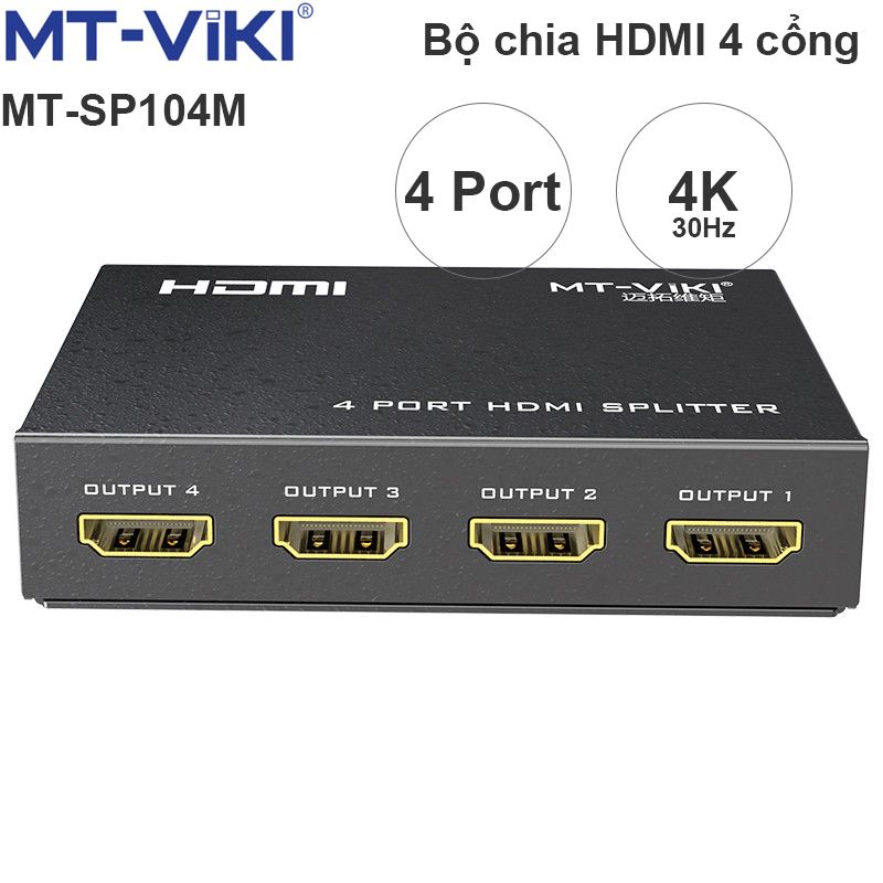  Bộ chia HDMI splitter V1.4 4 port 4K30Hz 3D MT-VIKI MT-SP104M 