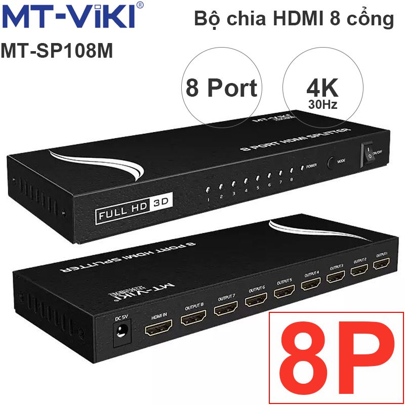  Bộ chia HDMI splitter V1.4 4 port 4K30Hz 3D MT-VIKI MT-SP104M 