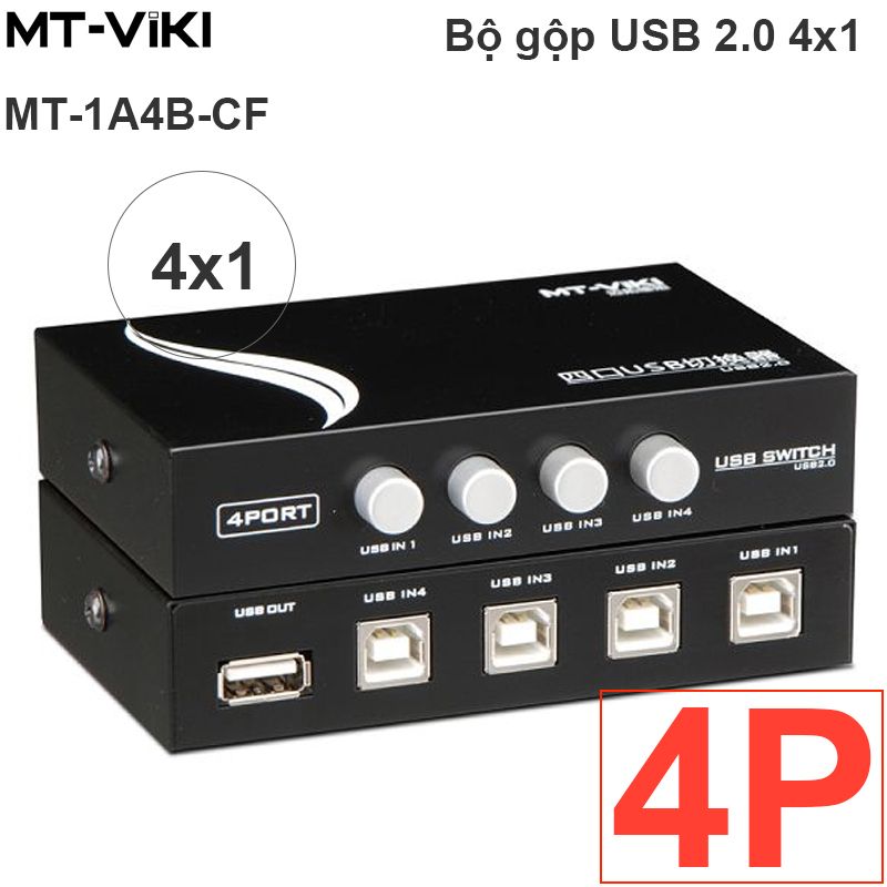  Bộ chia sẻ máy in 1 ra 2 cổng USB chính hãng MT-VIKI MT-1A2B-CF 