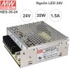 Nguồn LED tổng DC 24V-1.5A MeanWell NES-35-24 có ADJ 25v, 26v, 27v, 28V