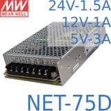  Nguồn AC LED 3 trong 1 24V-1.5A l 12V-1A l 5V-5A Meanwell NET-75D 