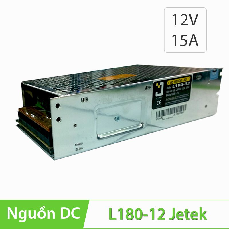 Bộ nguồn LED 12V-15A chính hãng JETEK L180-12/180W