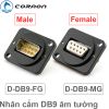 Đầu hàn jack cắm DB9 Female cho bảng điều khiển âm tường âm sàn Coraon D-DB9-FG