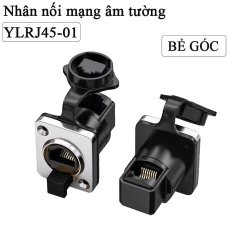Nhân mạng RJ45 chống nước lắp bảng điều khiển YLRJ45-01 bẻ góc