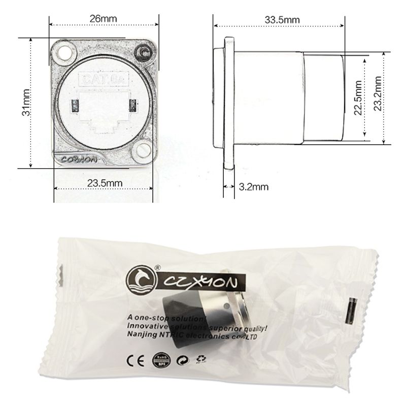  Đầu cắm bấm cáp mạng âm tường âm sàn CAT6 I Nhân mạng RJ45/CAT6E âm tườngCoraon LC-CAT6A 