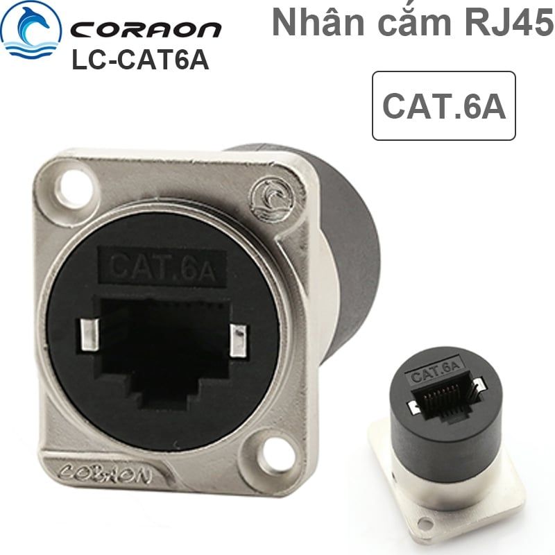  Đầu cắm bấm cáp mạng âm tường âm sàn CAT6 I Nhân mạng RJ45/CAT6E âm tườngCoraon LC-CAT6A 