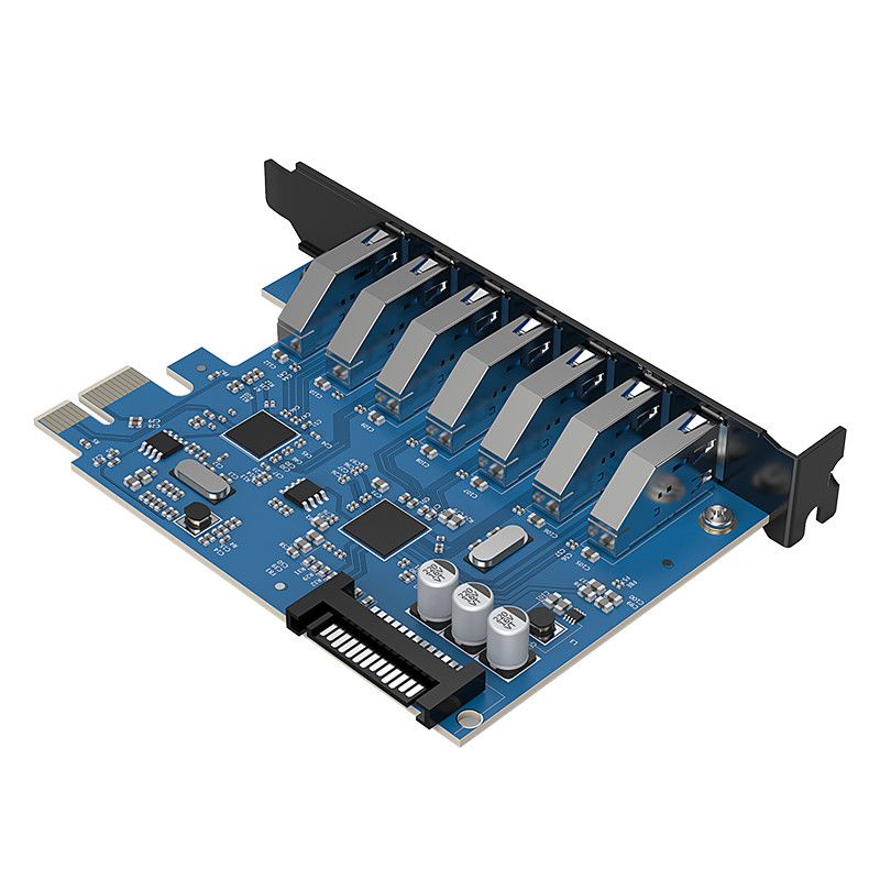  Cạc mở rộng cổng USB 3.0 cho máy tính để bàn - Card PCI-E USB 3.0 7 port Orico PVU3-7U 