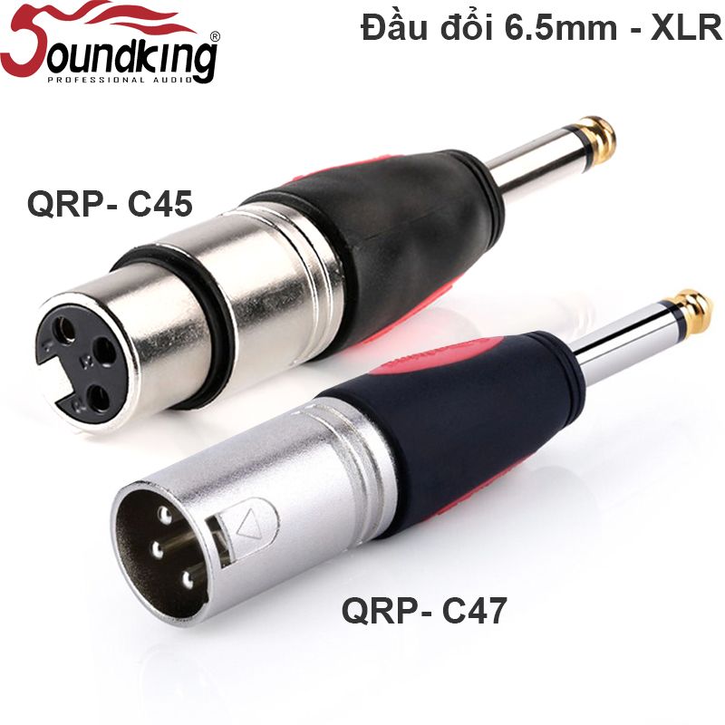 Đầu giắc âm thanh chuyển đổi 6.5mm mono sang XLR Soundking