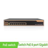  Switch 8 Port POE 10/100/1000Mbps KMETech PSE818 công suất 150W 