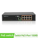  Switch cấp nguồn POE 8 cổng 100Mbps 54V 150W IEEE802.3af at KMEtech PSE908FR 