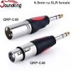 Đầu chuyển 6.5mm stereo ra XLR male female Soundking