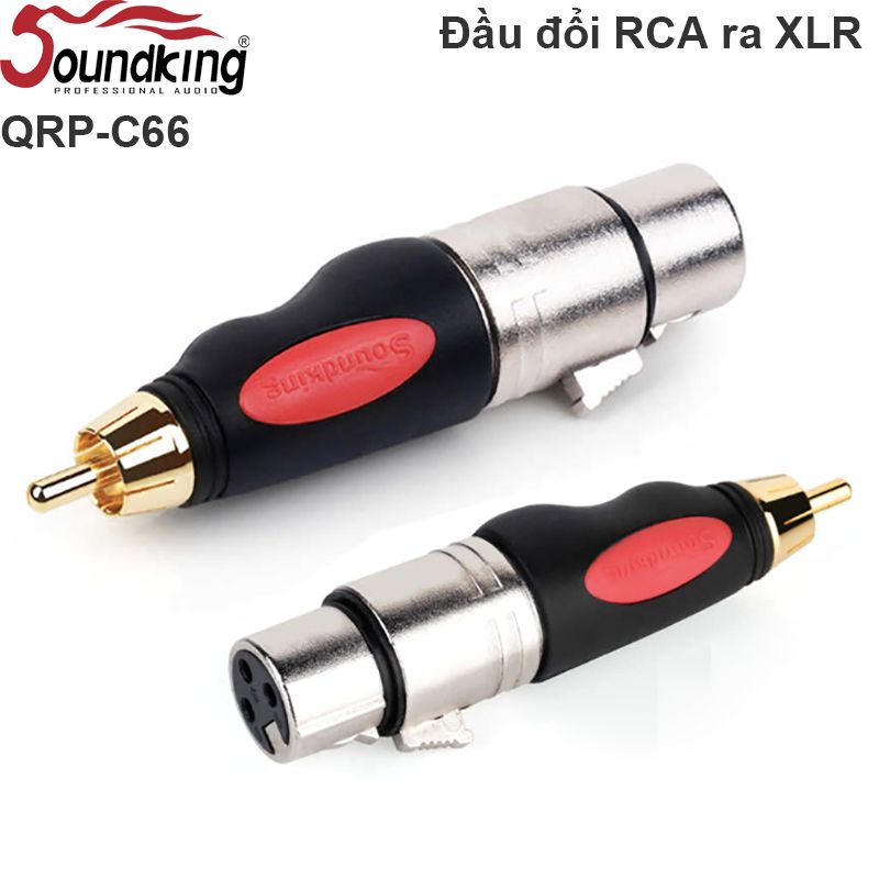  Đầu giắc chuyển AV RCA đực ra XLR Cannon Đực QRP-C67 - Cái QRP-C66 Sounking 