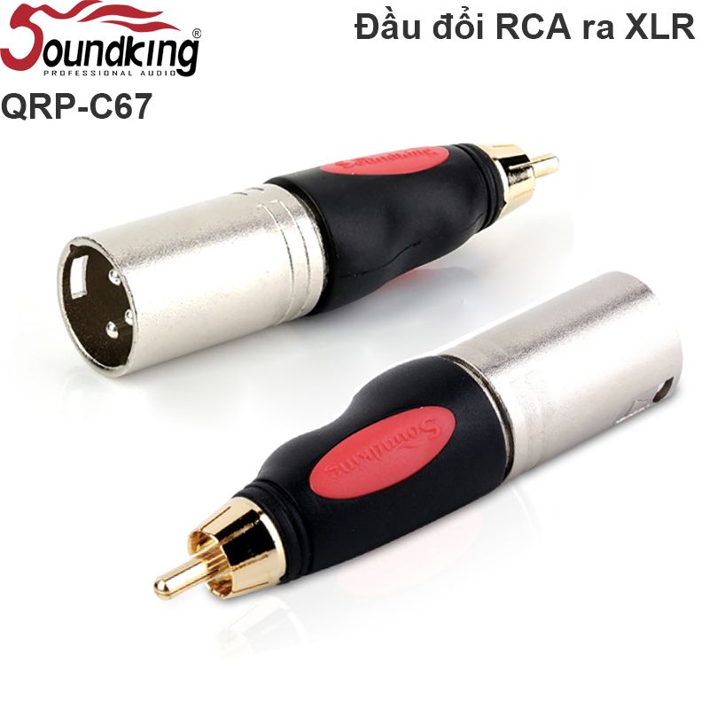  Đầu giắc chuyển AV RCA đực ra XLR Cannon Đực QRP-C67 - Cái QRP-C66 Sounking 