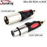  Đầu giắc chuyển AV RCA đực ra XLR Cannon Đực QRP-C67 - Cái QRP-C66 Sounking 