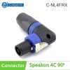 Jack cắm loa speakon 4 lõi bẻ góc Coraon C-NL4FRX - Giắc cắm loa Speakon