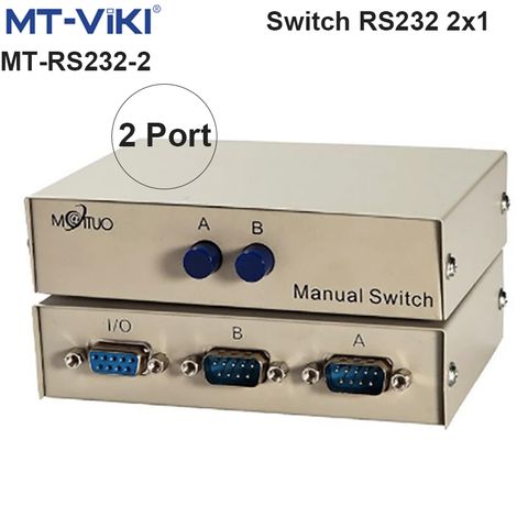 Switch RS232 DB9 2 cổng, Bộ chuyển mạch RS232 2 vào 1 MT-VIKI MT-RS232-2