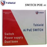  Switch mạng POE 4 cổng + 2 Uplink tốc độ 10/100Mbps  chính hãng Tshield TS-G0402FNC 