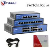  Switch mạng POE 16 cổng + 2 Uplink tốc độ 10/100Mbps  chính hãng Tshield TS-G1602FNC 