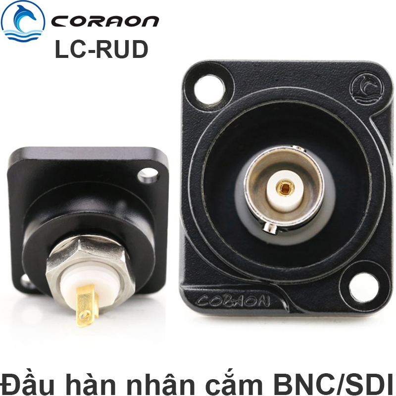 Đầu hàn jack cắm BNC SDI Female kèm mặt bắt vít Coraon LC-RUD