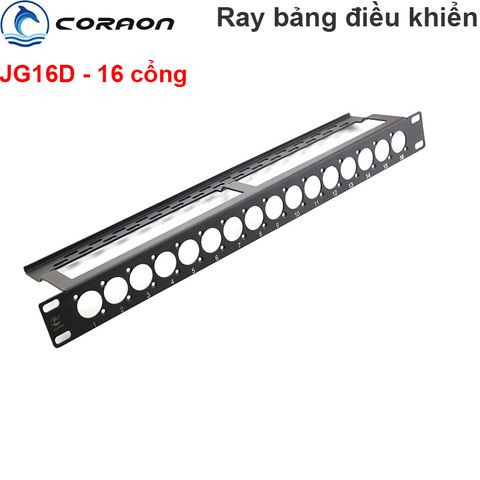 Khay mặt bracket gắn nhân HDMI VGA AV RJ45 BNC SDI XLR USB 16 cổng Coraon 1U16 JG16D