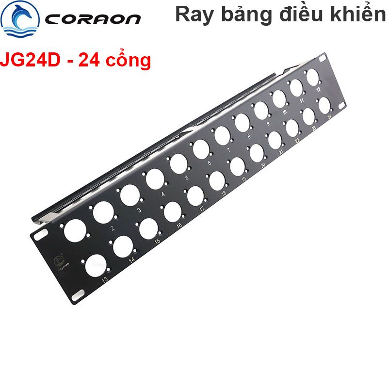 Khay mặt bracket gắn nhân HDMI VGA AV RJ45 BNC SDI XLR USB 24 cổng Coraon 2U24 JG24D