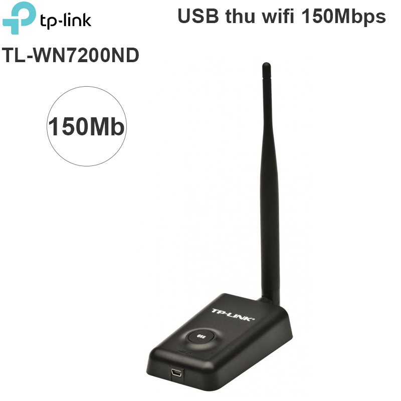 Bộ thu USB Wifi công suất cao TP-Link TL-WN7200ND 150Mps