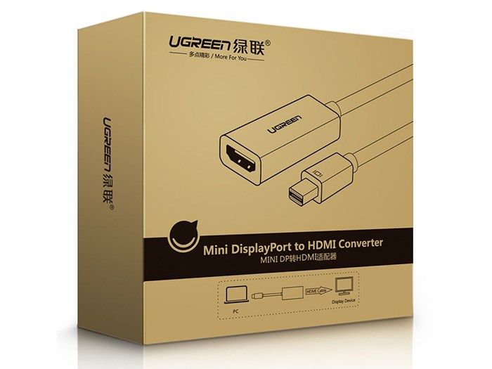  Mini Displayport to HDMI 20Cm 1080P Ugreen 10461 
