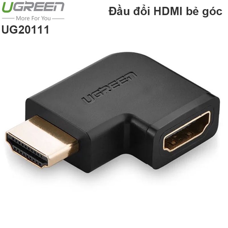 Đầu HDMI bẻ góc khuỷu tay (bên trái) Ugreen 20111