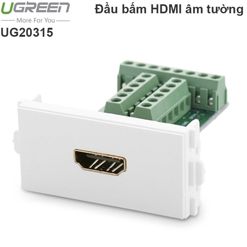 Nhân HDMI âm tường loại bắt vít Ugreen 20315