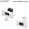 Đế HDMI âm tường loại thẳng và bẻ góc chính hãng UGREEN 20317 20318