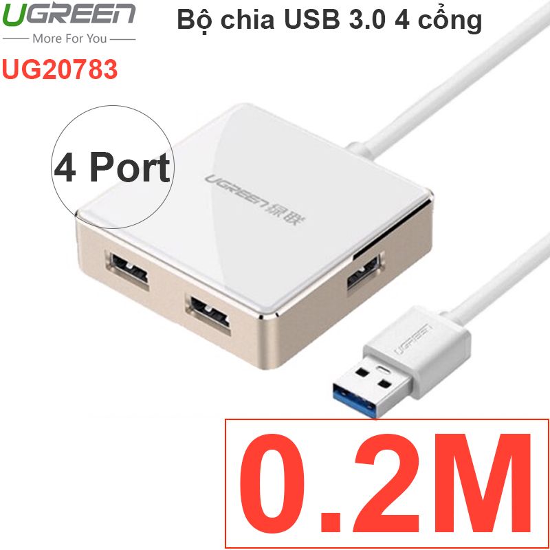  Bộ chia USB 3.0 4 cổng vỏ nhôm 20Cm 1 mét UGREEN 20783 & 20784 