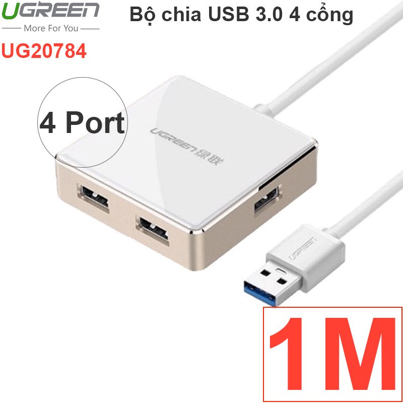  Bộ chia USB 3.0 4 cổng vỏ nhôm 20Cm 1 mét UGREEN 20783 & 20784 