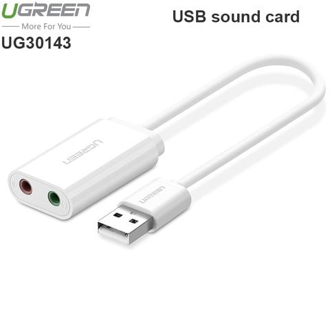 Card sound USB | USB ra audio 3.5mm Tai nghe + Microphone Ugreen 30143