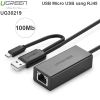 USB Micro USB sang LAN 100Mbps 20Cm UGREEN 30219