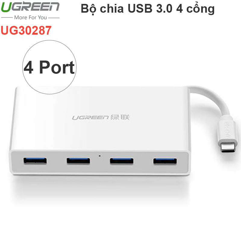 Bộ chia USB Type-C sang 4 cổng USB 3.0 Ugreen 30278