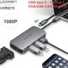 Bộ chuyển USB-C ra VGA + Hub 3*USB 3.0 + USB-C Power sạc UGREEN 50210