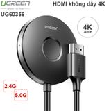  HDMI không dây Ugreen 60356 WiFi 2.4G 5G 4K kết Nối Điện Thoại Laptop Máy tính bản lên TiVi 