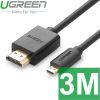 CÁP MICRO HDMI TO HDMI UGREEN 1.5M | 2M | 3M HỖ TRỢ FULL HD 1080P 2K-30HZ