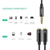 Cáp chia Audio 3.5mm ra một cổng Mic và một cổng ra Loa Ugreen 30620 (đen)